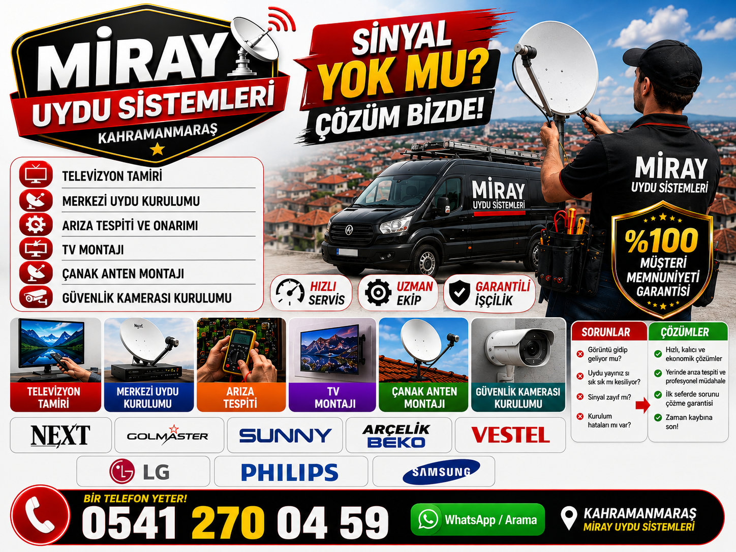 Kahramanmaraş uydu servisi - Kahramanmaraş