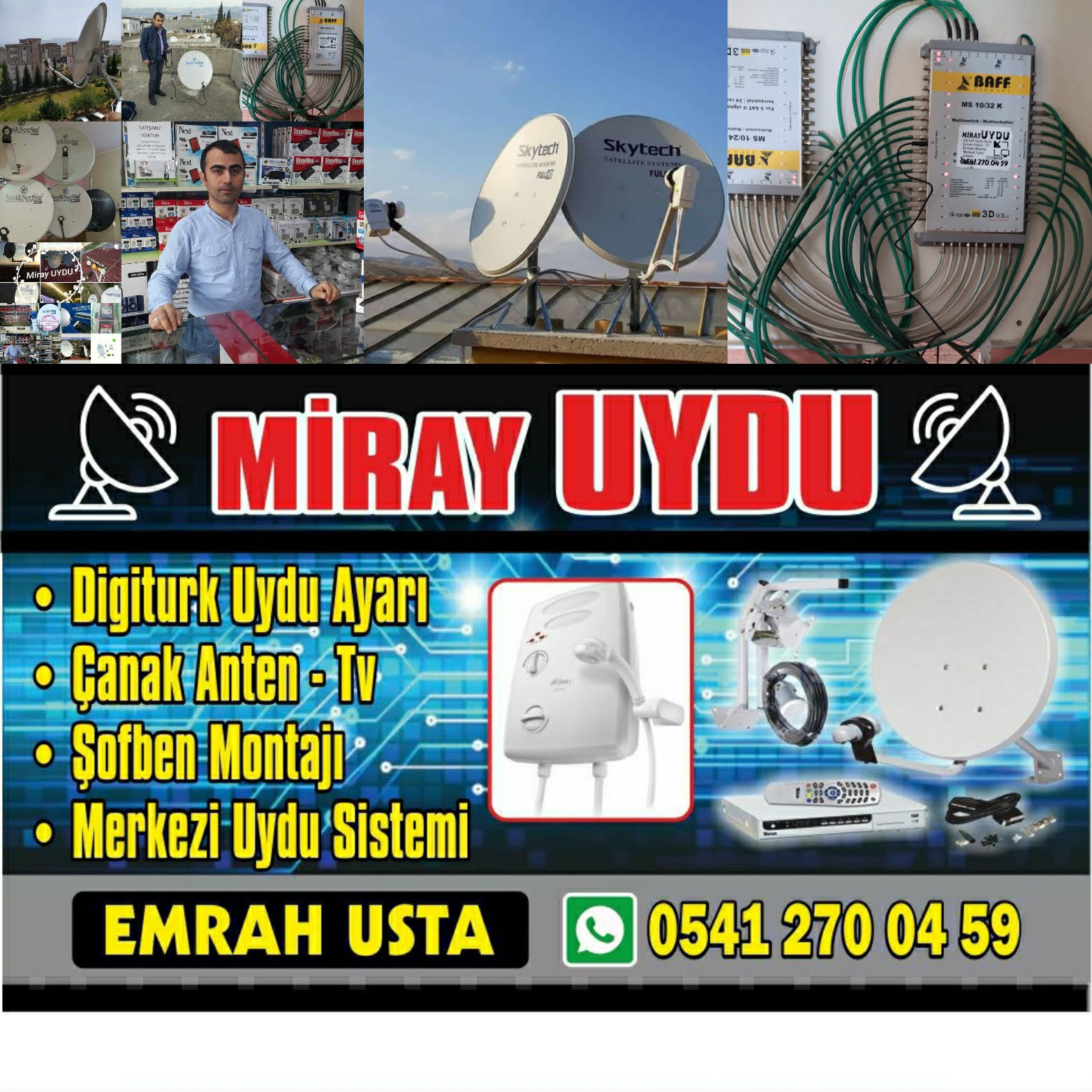 Dulkadiroğlu çanak anten kurulumu  - Kahramanmaraş